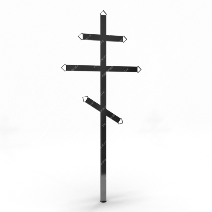 Крест металлический "сердечко"